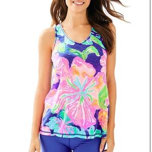 Lilly Pulitzer Luxletic Anisa tank top neons relaxed athletic feminine slouchy